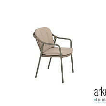 Manitoba stacking dining chair olive with 2 cushions Olive
